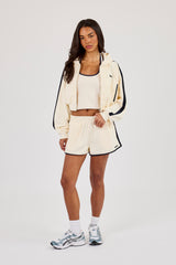 Towelling Runner Short - Off White