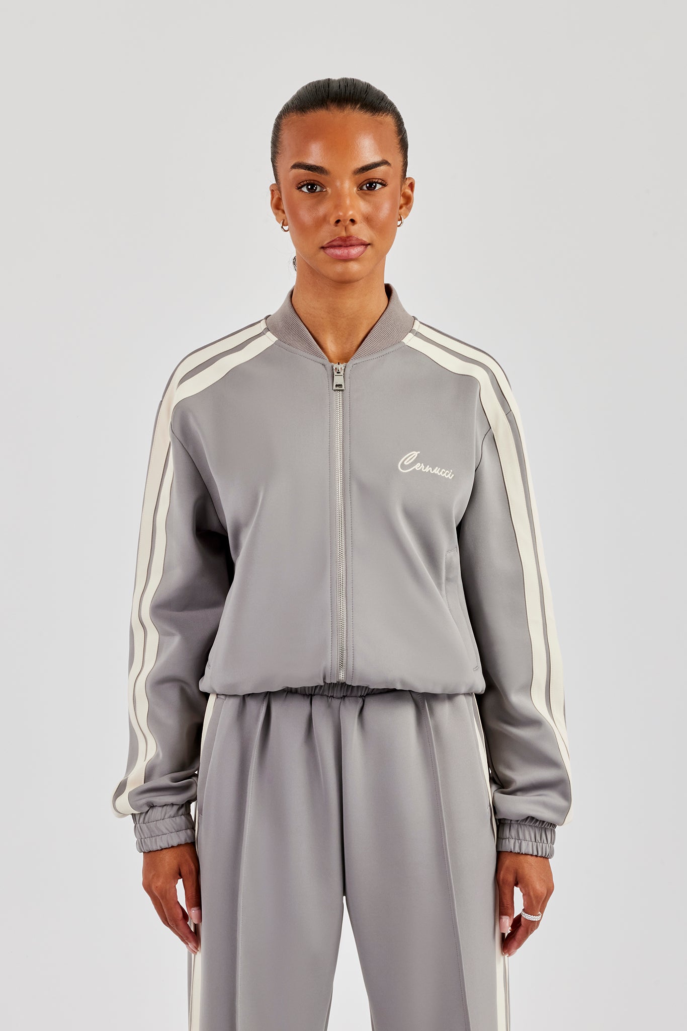 Taping Bomber Jacket - Grey