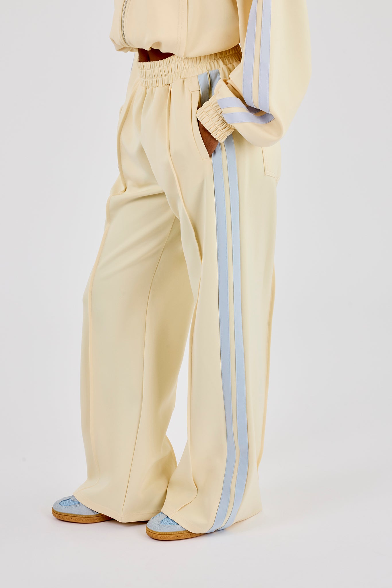 Taping Wide Leg Pant - Butter Yellow