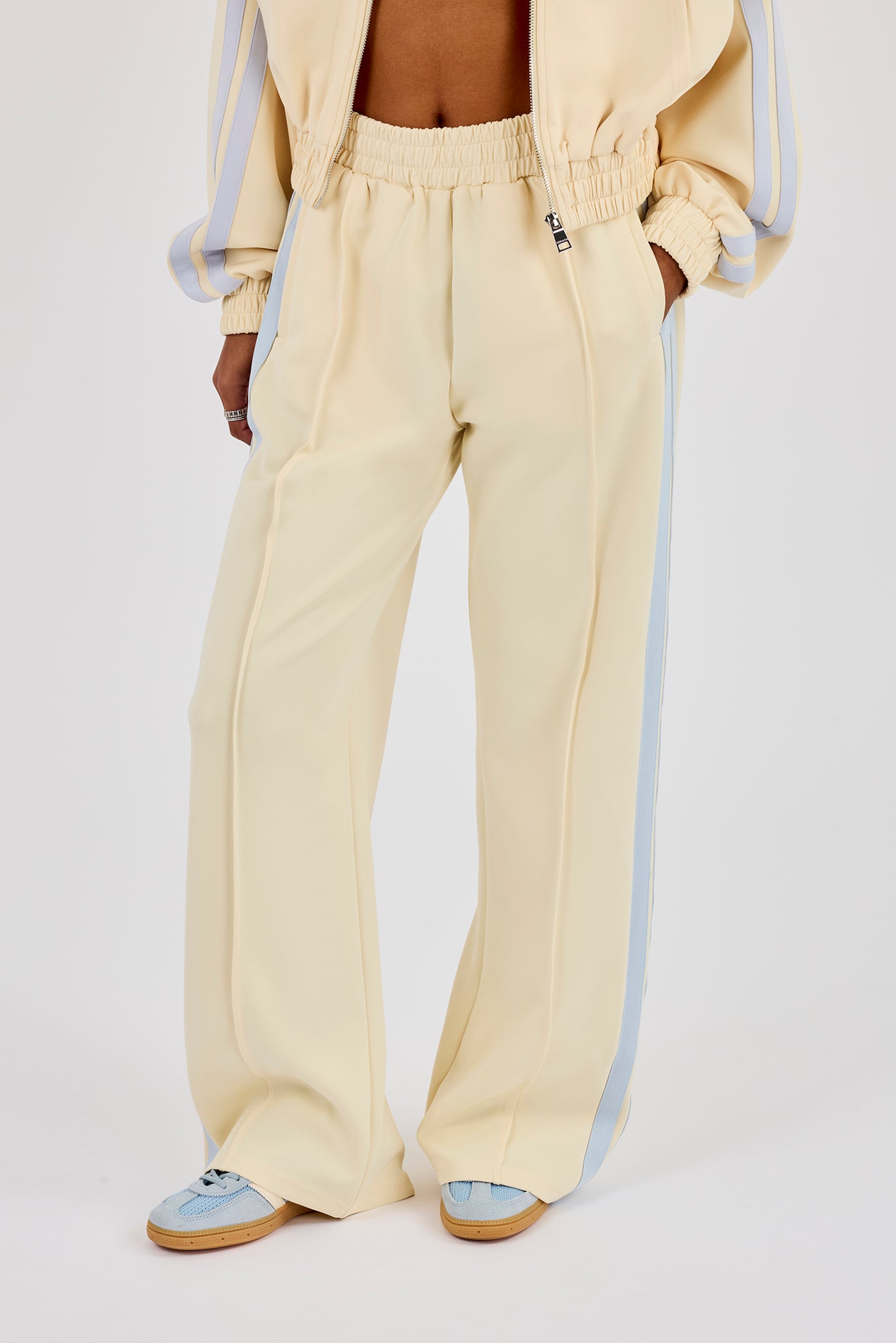 Taping Wide Leg Pant - Butter Yellow