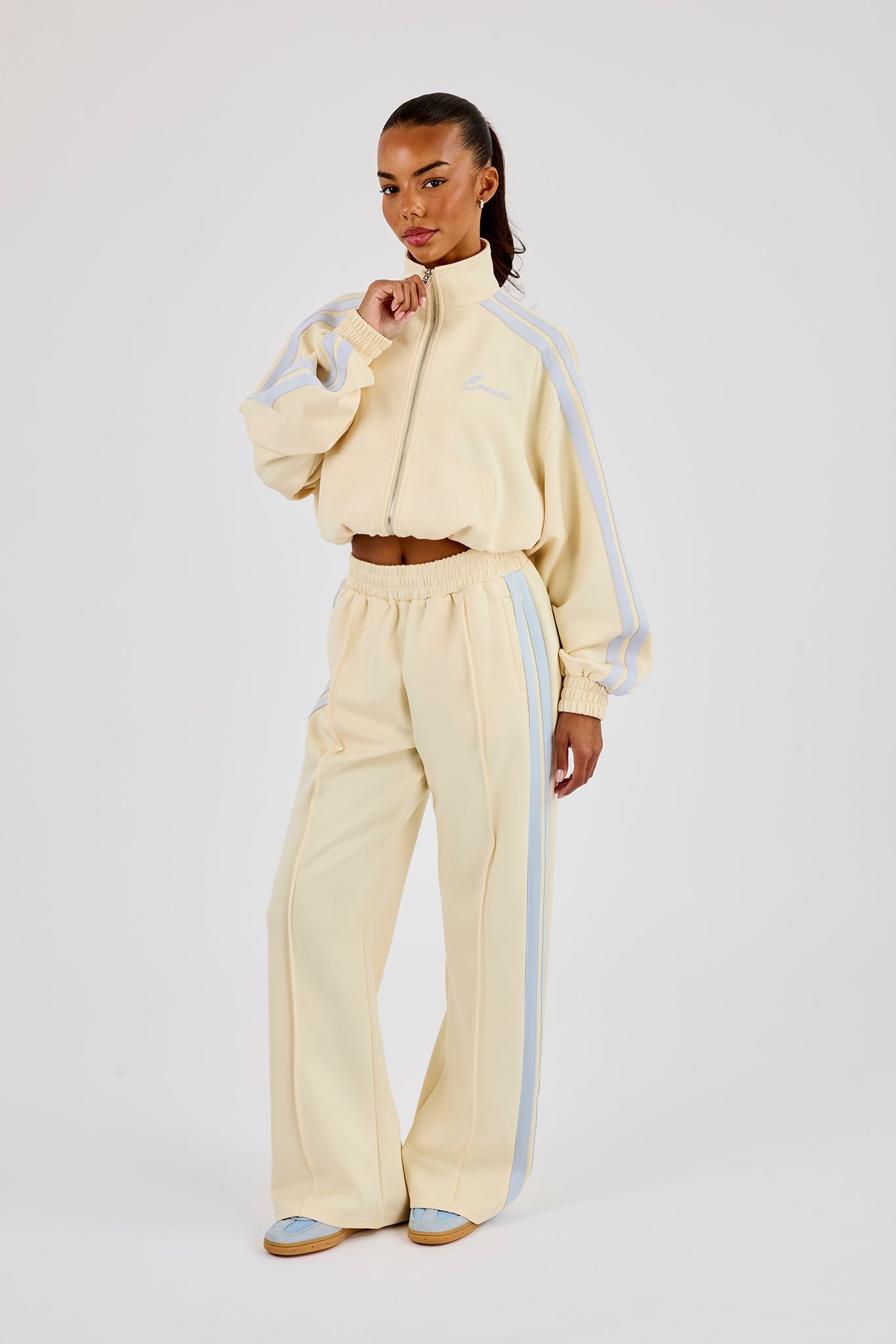 Taping Wide Leg Pant - Butter Yellow