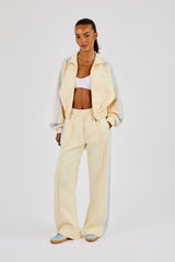 Taping Wide Leg Pant - Butter Yellow