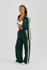 Kurze Harrington-Jacke und Trainingshose mit Taping - Flaschengrün