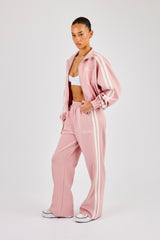 Taping Wide Leg Track Pant - Dusty Pink