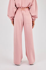 Taping Wide Leg Track Pant - Dusty Pink