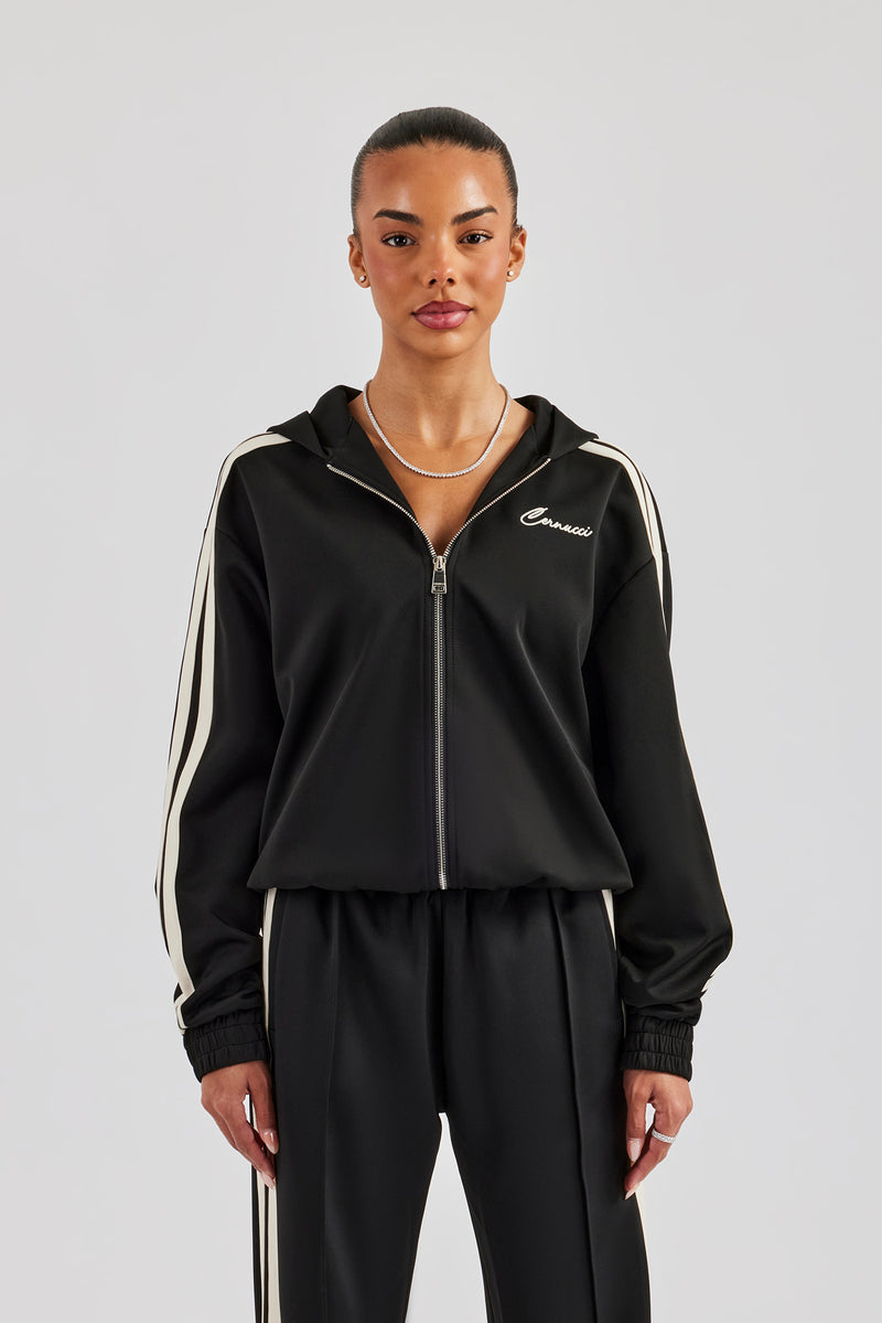 Taping Hooded Jacket - Black