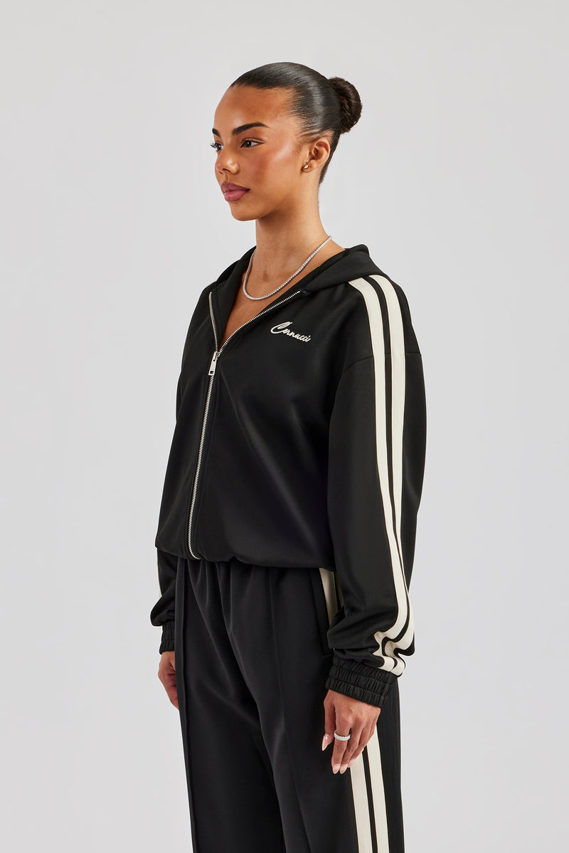 Taping Hooded Jacket - Black