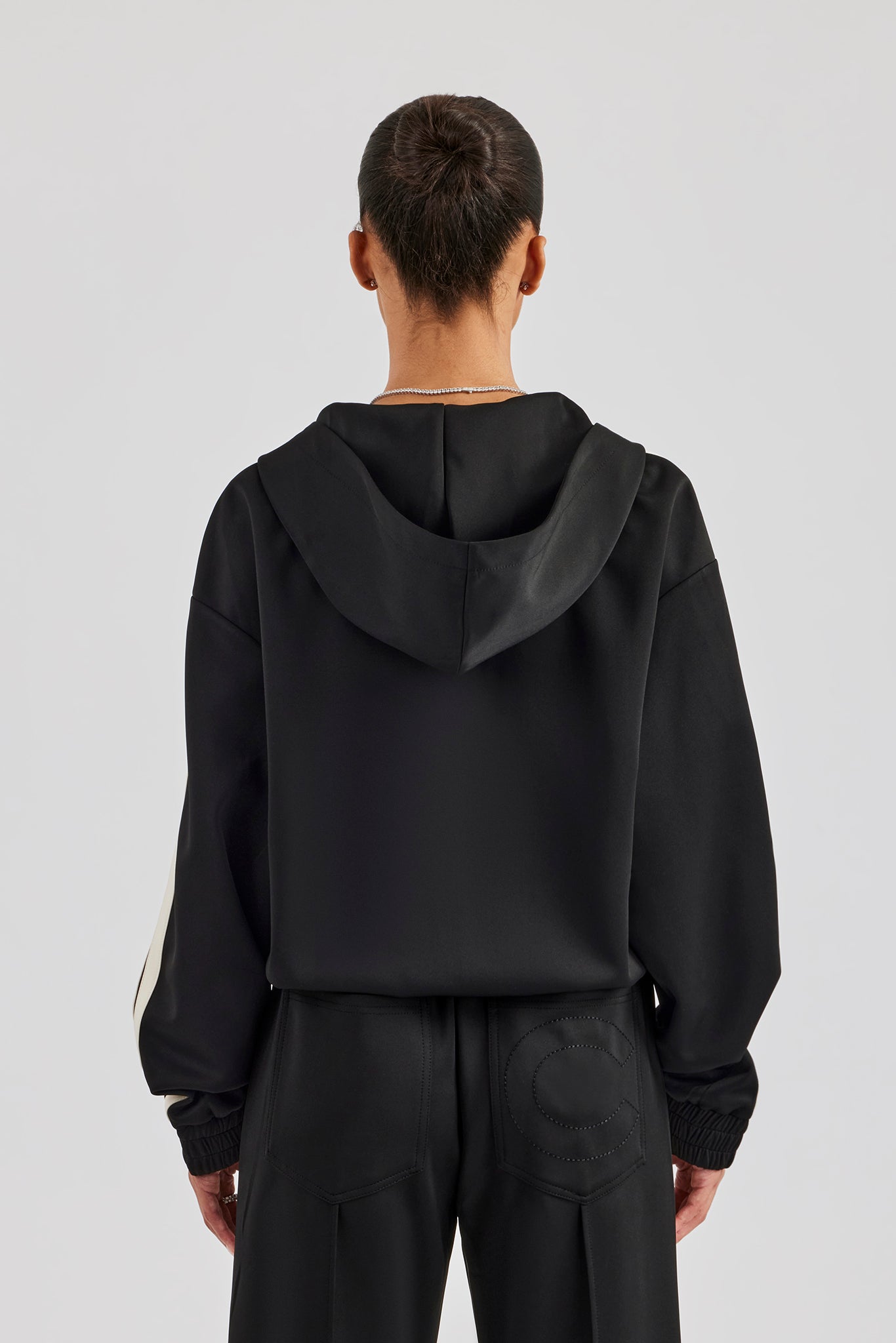 Taping Hooded Jacket - Black