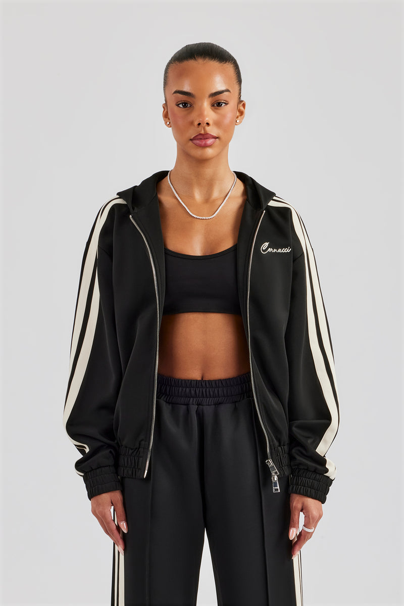 Taping Hooded Jacket - Black