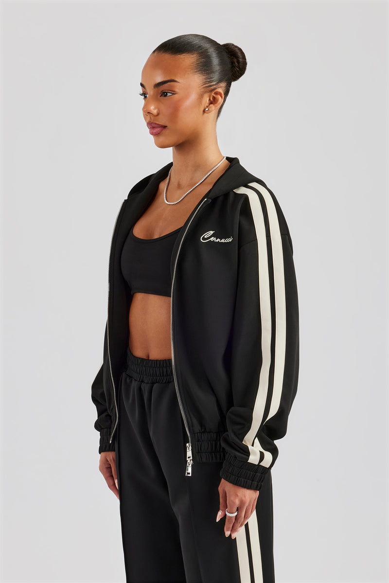 Taping Hooded Jacket - Black