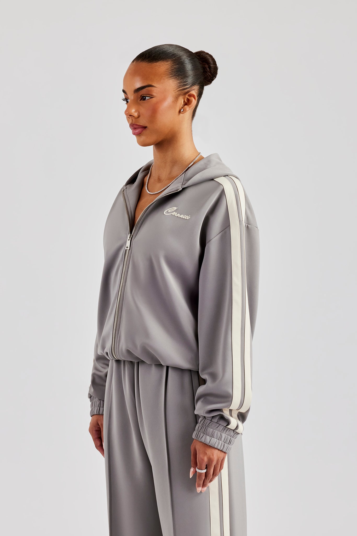 Taping Hooded Tracksuit - Grey