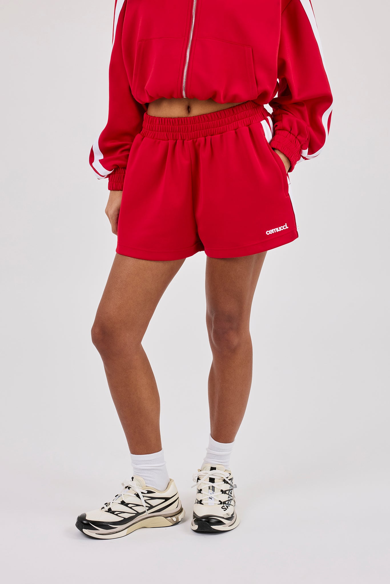 Taping Short - Red | Womens Shorts | Shop Jersey Shorts at