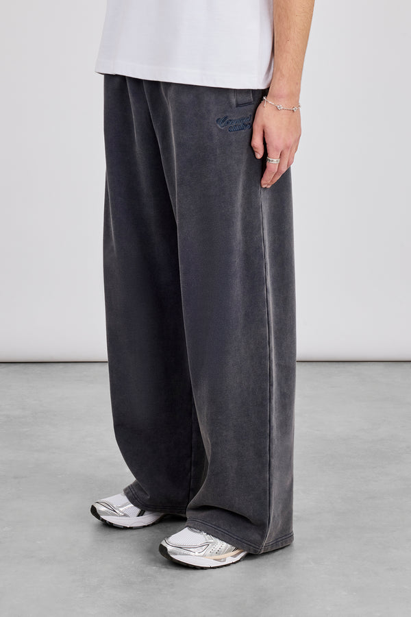 Acid Wash Baggy Jogger - Washed Navy