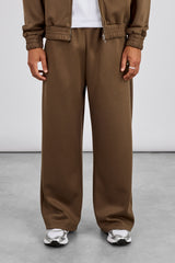 Baggy Scuba Jogger With Woven Tab - Khaki