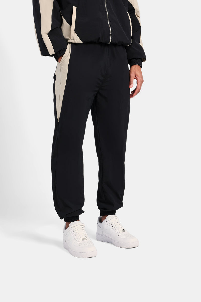 Track Pants Cuffed Jogging Pants Nylon Panelled Track Joggers