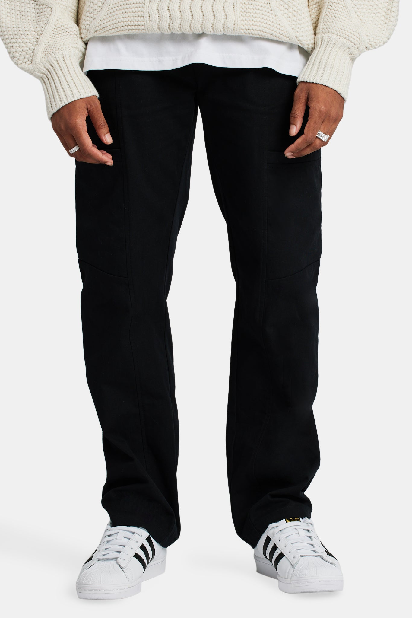 Cernucci Colectivo Varsity Cargo Trousers - Black | Mens Bottoms | Shop ...