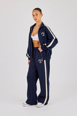 Vasity Panel Track Jacket & Wide Leg Trouser - Navy