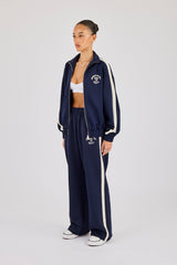 Vasity Panel Track Jacket & Wide Leg Trouser - Navy