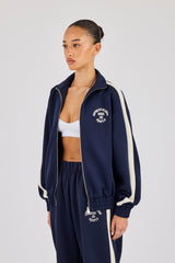 Varsity Panel Track Jacket - Navy