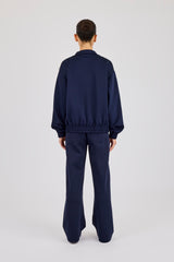 Vasity Panel Track Jacket & Wide Leg Trouser - Navy