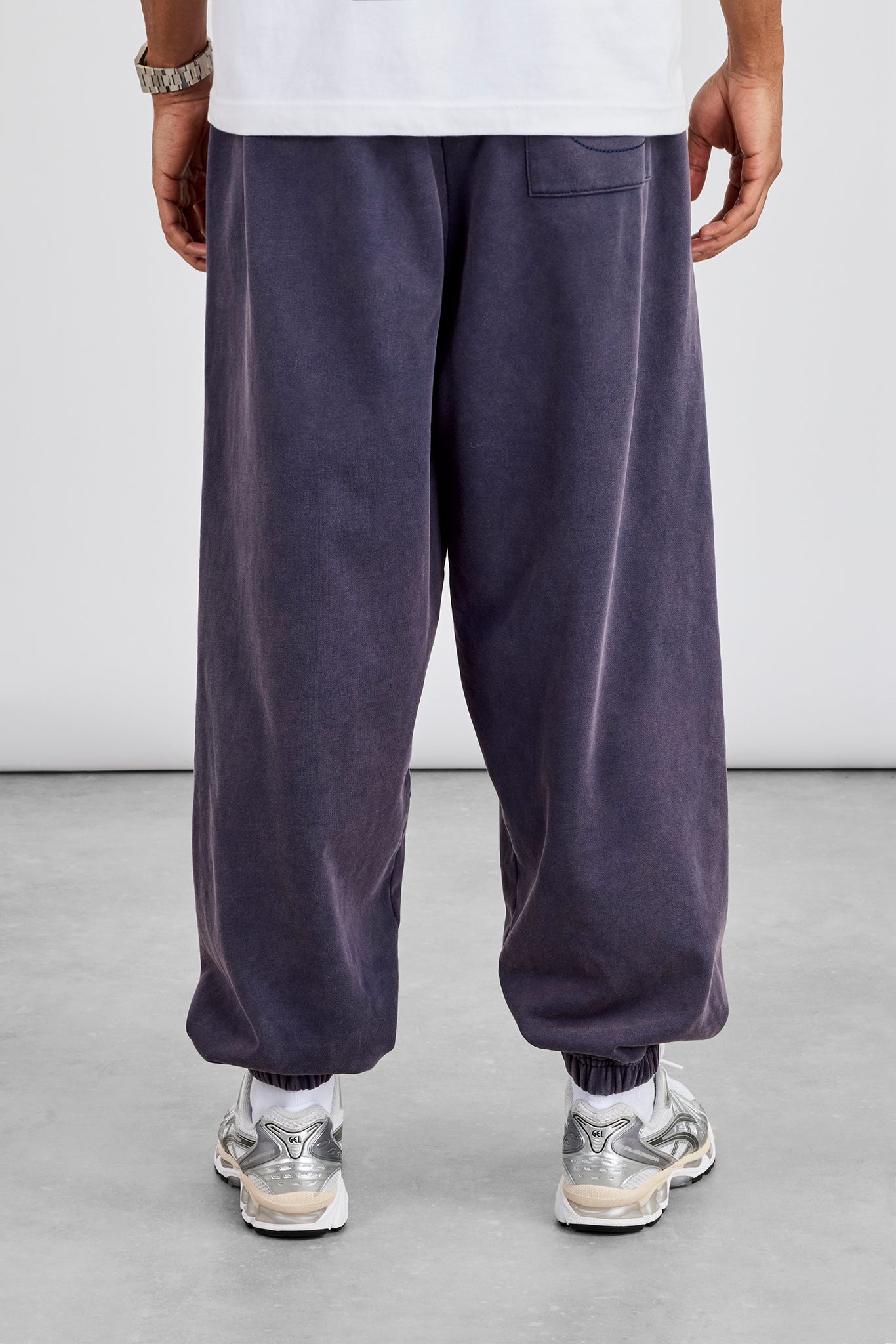 Washed Cuffed Jogger - Navy