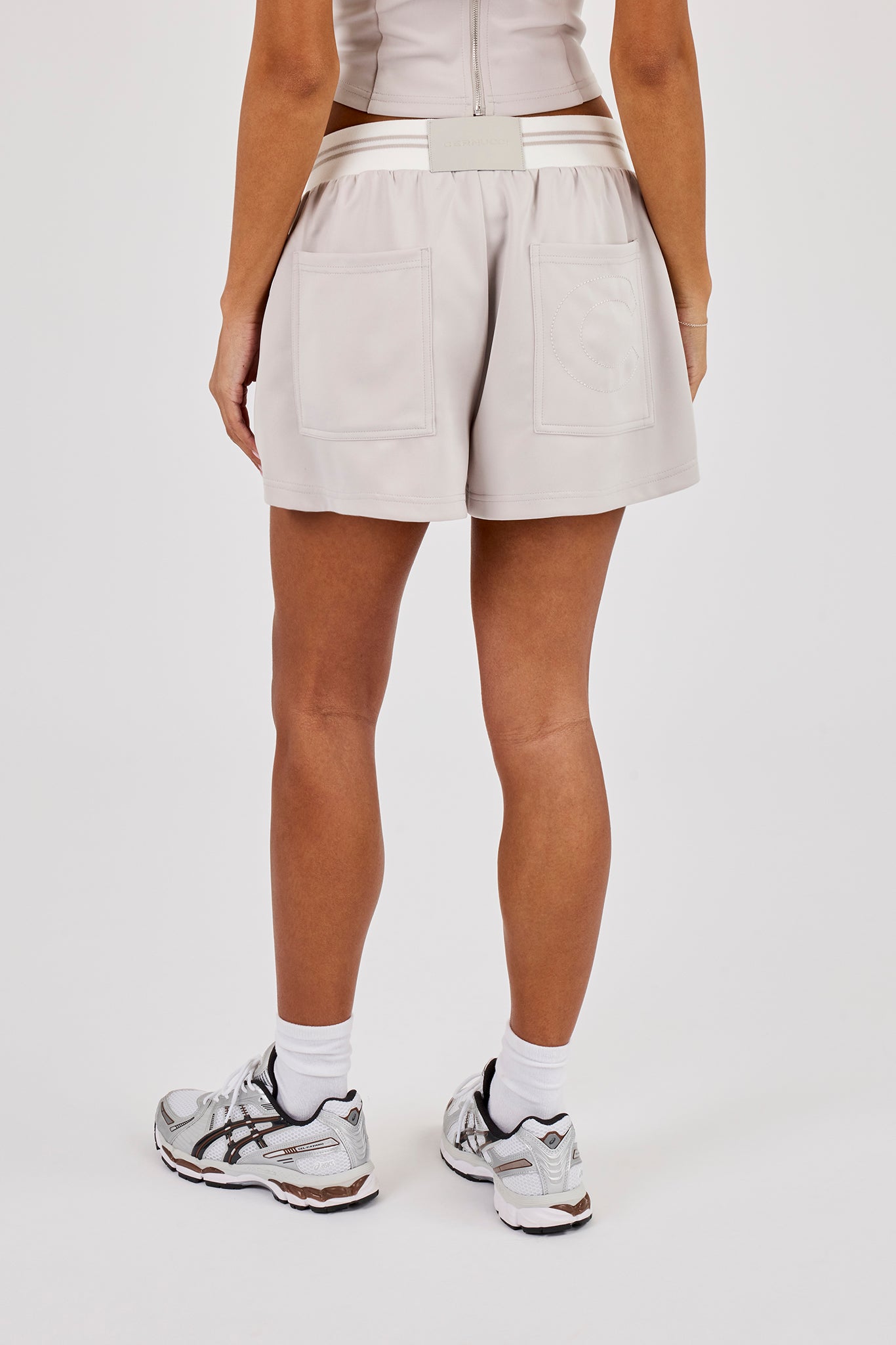 Contrast Waist Short - Grey