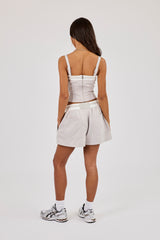 Contrast Structured Top & Short - Grey