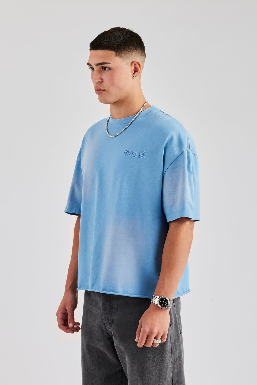 Washed Boxy Distressed T Shirt Blue Mens Tees Vests Shop T washed-boxy-distressed-t-shirt-blue-mens-tees-vests-shop-t