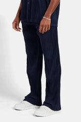 Relaxed Pleated Trouser - Navy