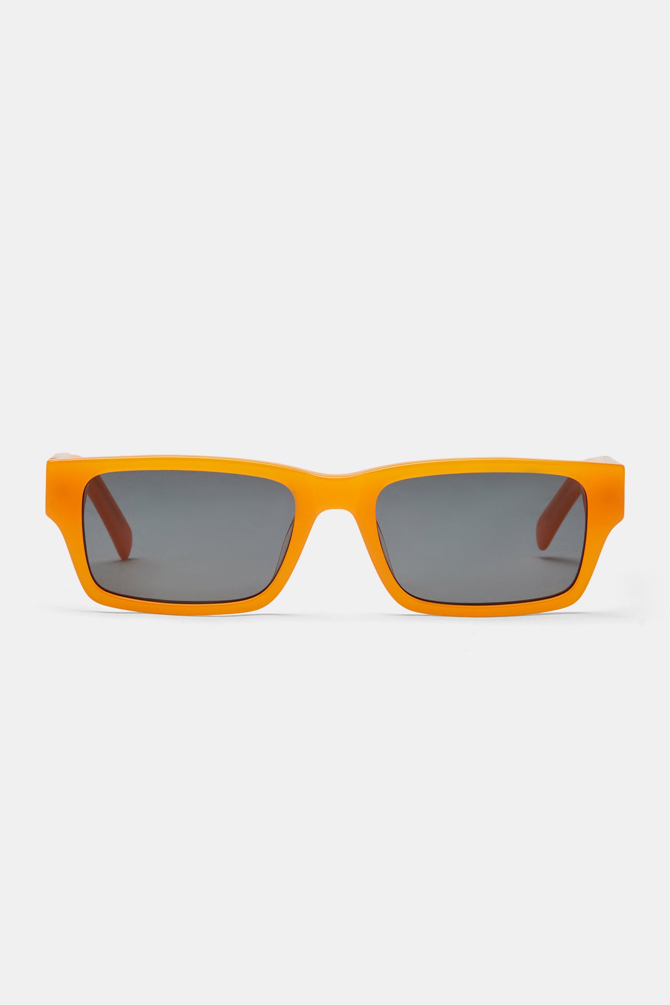 Rechteckige Acetat-Sonnenbrille - Orange