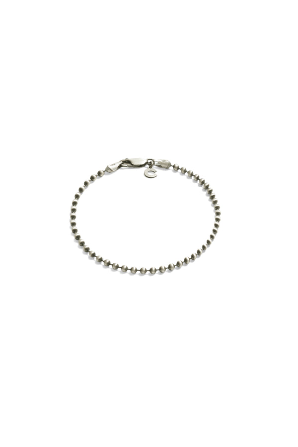 925 Sterling Silver Oxidised Bead Bracelet