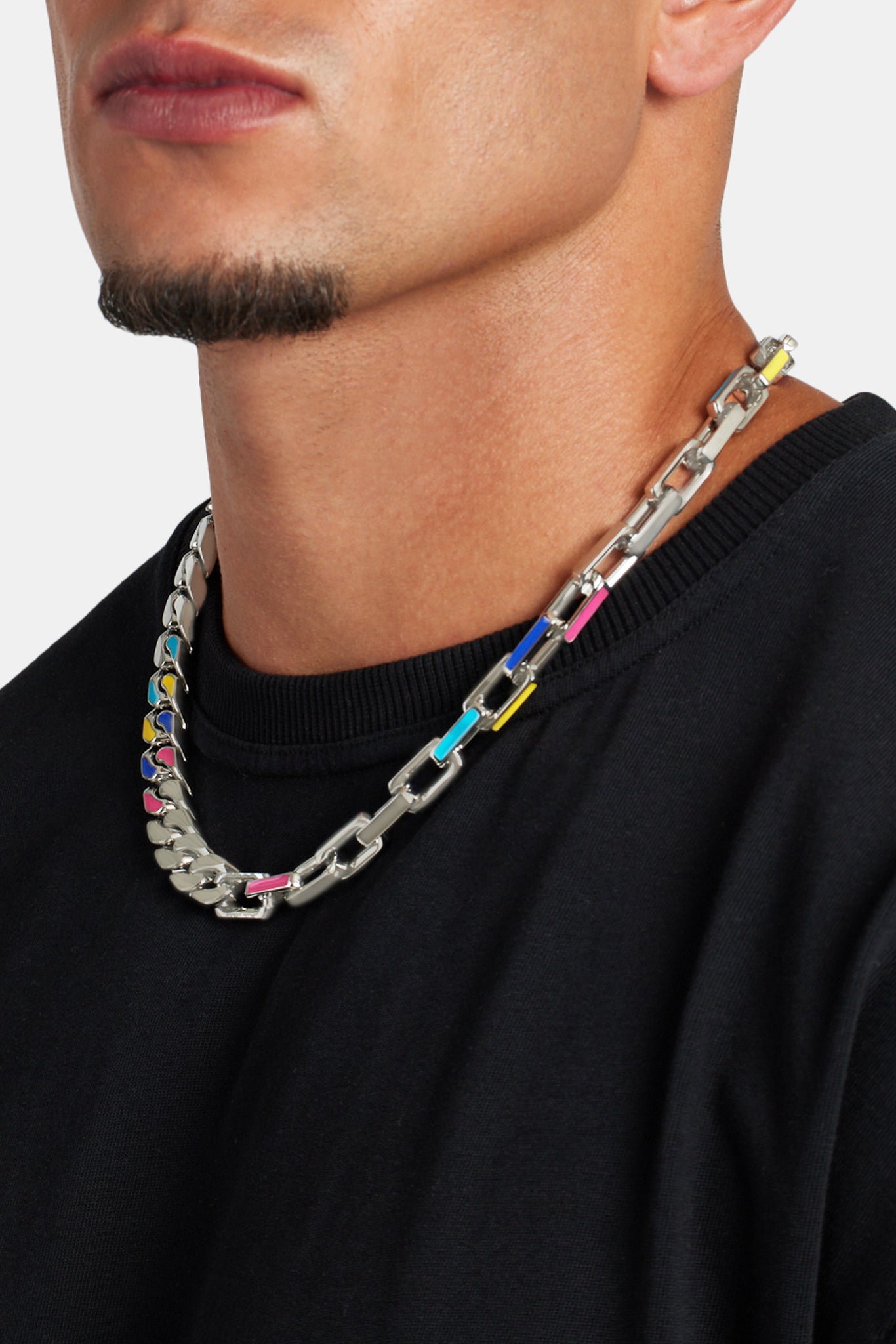 Mix Link Chain Colour Enamel Cuban and Link Mix Chain – Cernucci