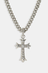Iced Chunky Cross Iced Cuban Chain - 5mm
