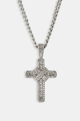 Iced Baguette Cross Micro Cuban Necklace - 3mm