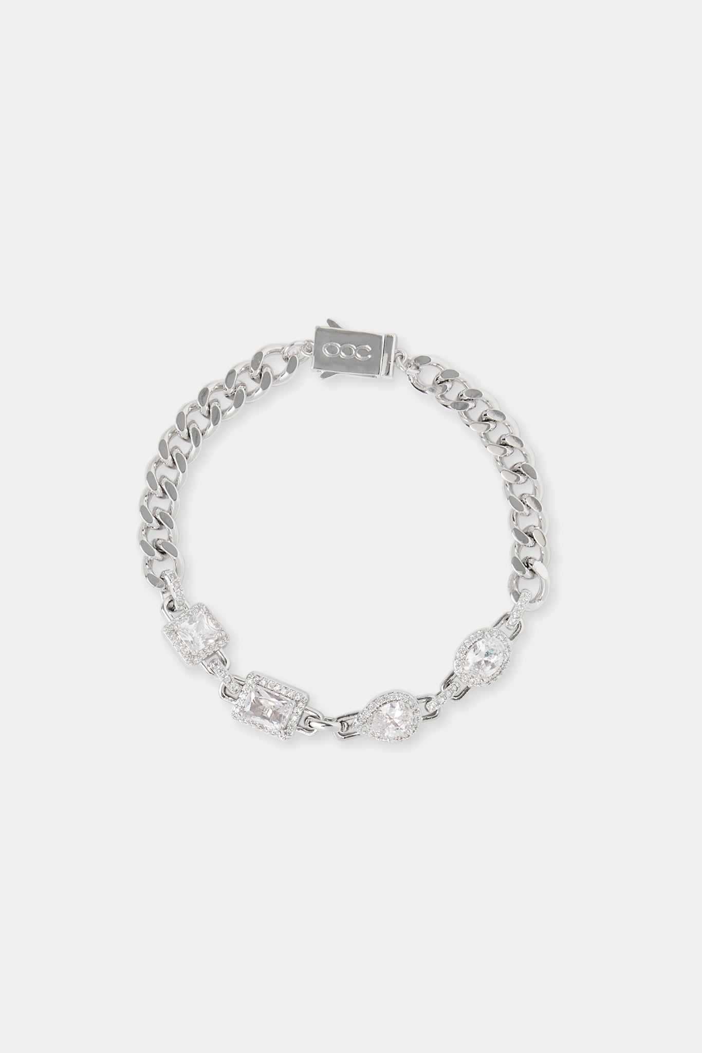 Iced Cuban Link Armband mit gemischten Edelsteinen – 8 mm