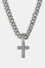 Iced Drop Cross Iced Cuban Chain - 5mm
