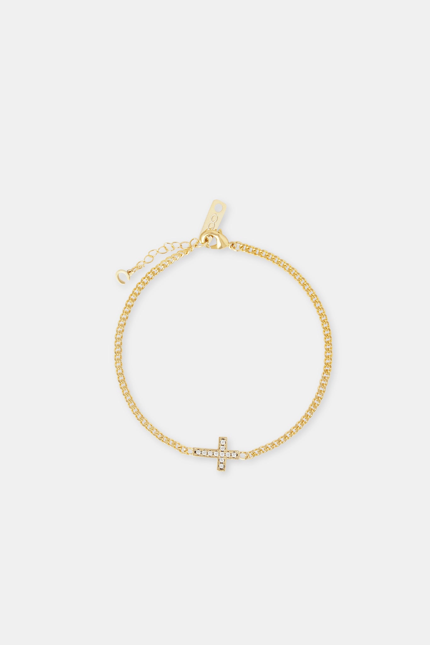 Kubanisches Armband mit Eiskreuzmotiv – 5 mm – Gold