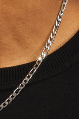 Polished Figaro Bracelet & Chain - 5mm - White