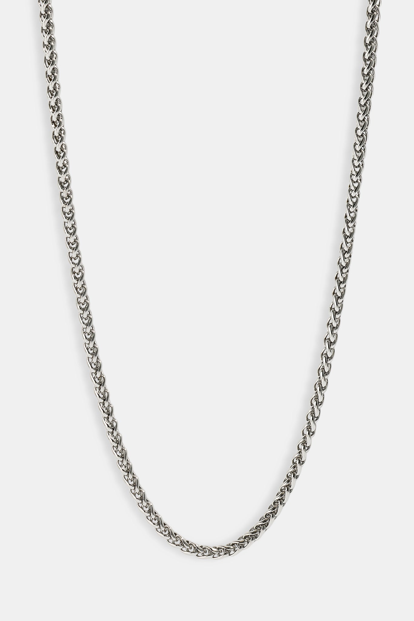 Polished Wheat Link Chain - 5mm - White