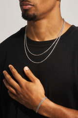 Double Rope Bracelet & Chain - 6mm - White