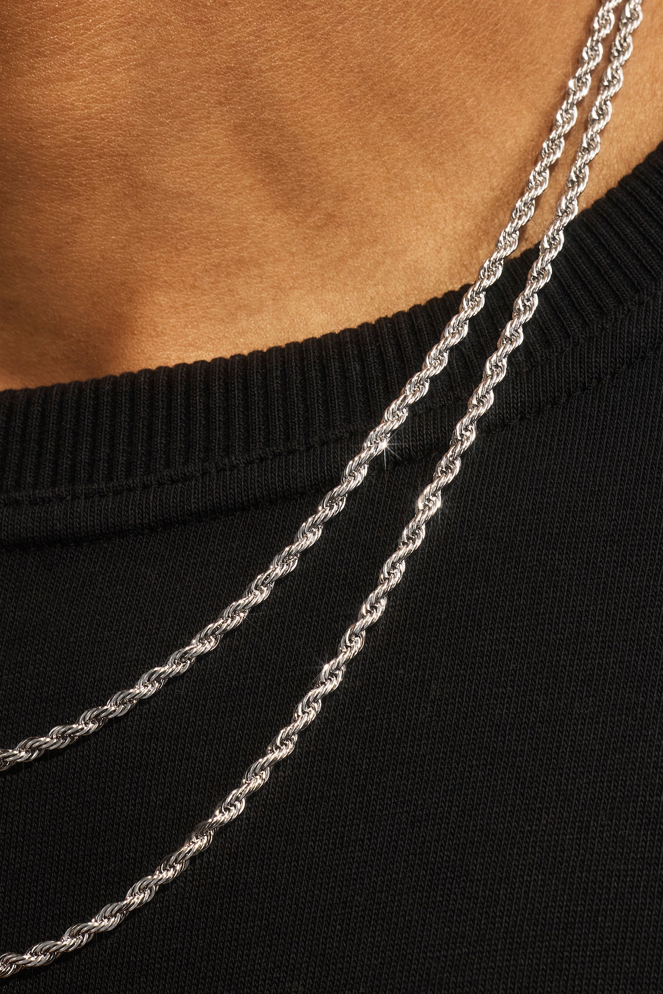 Double Rope Bracelet & Chain - 6mm - White
