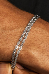 Double Rope Bracelet & Chain - 6mm - White