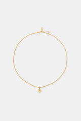 Micro Compass Rope  Necklace - 12mm - Gold