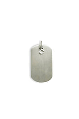 925 Sterling Silver Oxidised Dog Tag Necklace - 3mm