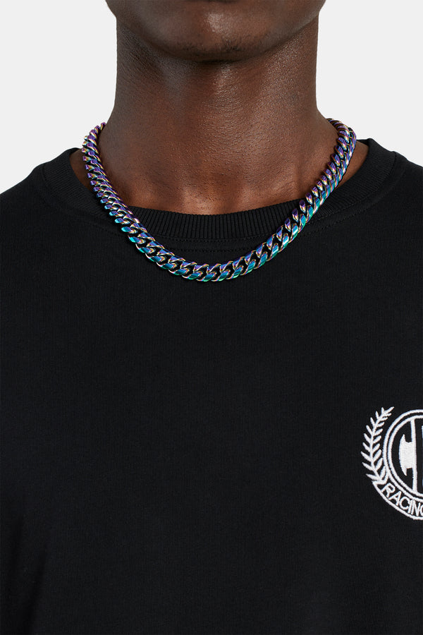 Stainless Steel Oil Slick Cuban Chain