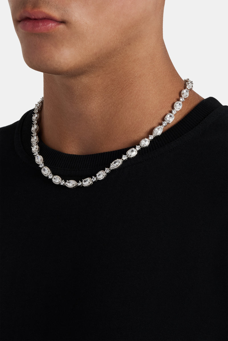Cluster Chain Oval & Rectangular Cluster Chain - 8mm | Mens Chains | Shop Tennis ...