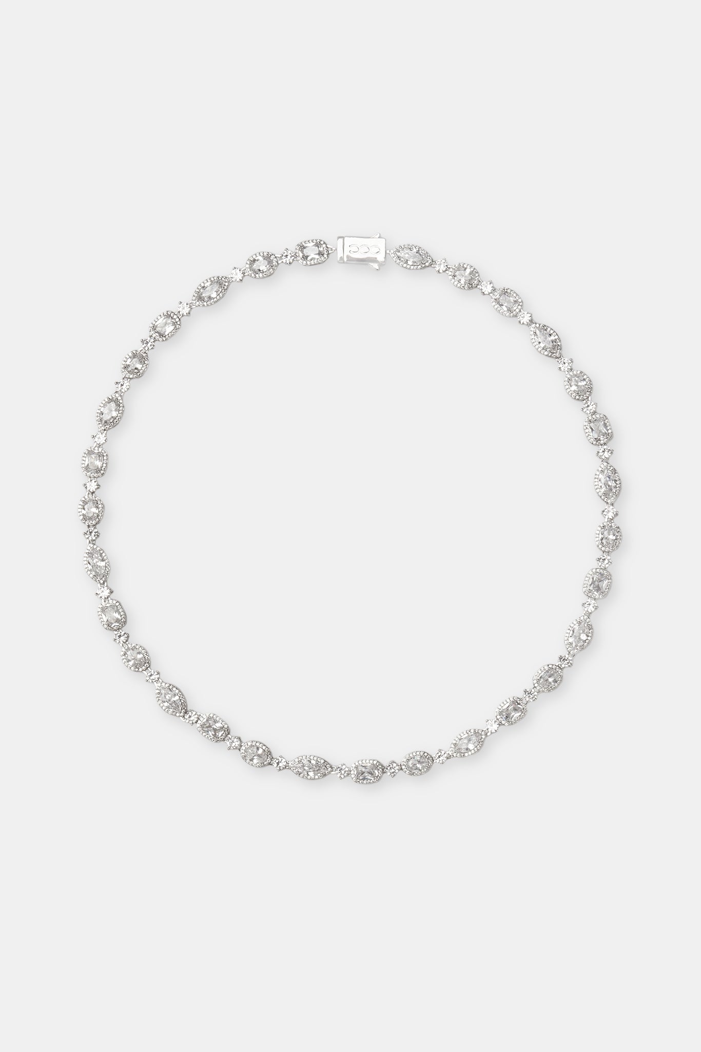 Ovale und rechteckige Clusterkette – 8 mm