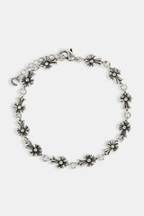 Oxidised Multi Cross Bracelet - 5mm - White