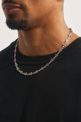 Oxidised Multi Cross Chain - 5mm - White