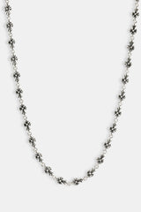 Oxidised Multi Cross Chain - 5mm - White